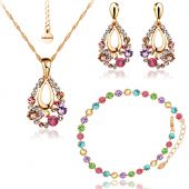 Бижута с кристали SWAROVSKI® КЛЕЪР, Колие, гривна и Обеци, ZERGA BRAND, Код ZG S459-3