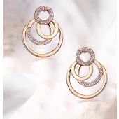 Обеци NIKITA с кристали Crystals from SWAROVSKI®, розово злато, GLORY Brand, Код ZD E046 FNO