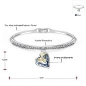 Луксозна Гривна HEART IN LOVE, GLORY Swarovski Elements, Код ZD B002-A