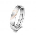 Пръстен ИСТИНСКА ЛЮБОВ, халка стомана 316L с розов елемент, код 316L R037-F