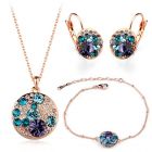 Бижута МАГНИТО ГОЛД, Swarovski Elements, 3 части- Колие, обеци и гривна, ZG S002B-3