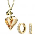 Луксозни Бижута NATURAL HEART IN LOVE, Колие и обеци GLORY SWAROVSKI® Crystals, Код ZD S061 FNO