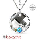 Колие STAR с кристали SWAROVSKI® TWIST 18мм, CAL V SI - Бял цвят, Код PR N649