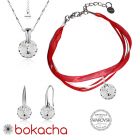 Бижута МАРТЕНИЦА SWAROVSKI® RIVOLI CRYSTAL бял цвят, Колие, Обеци и Гривна, 8мм, Код PR S437A