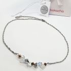 Колие чокър CANDY ELEGANCE с кристали SWAROVSKI®, Бял цвят, Код PR N718