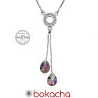 Колие AMIKOS SWAROVSKI® MINI PEAR Vitrail Light** VL, Лилаво-зелен, 8мм, Код PR N460