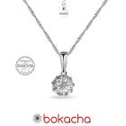 Колие с кристали SWAROVSKI® CHATON, 9 мм, Crystal - Бял цвят, Код PR N618
