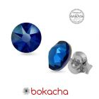 Обеци украсени със SWAROVSKI®  XIRIUS Rose, Montana, Син цвят, Код PR E592