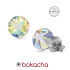 Обеци украсени със SWAROVSKI®  XIRIUS Rose, Crystal AB - Бял, Код PRFNS E591
