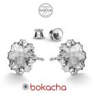 Обеци украсени със SWAROVSKI® JELLY FISH Crystal - Бял цвят, Код PR E588