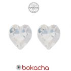 Обеци с кристали Swarovski® SWEET HEART Crystal 5 мм, Бял цвят Код PR E202