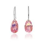Обеци SWAROVSKI® PEAR DROP 16мм  Light Rose AB - Розов, Код PR E109