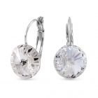 Обеци с кристали Swarovski® RIVOLI 12мм Crystal, Бял цвят, Код ZG PR E021