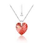 Колие SWAROVSKI® BIG HEART 18 мм, Light Siam АВ - Червен, Код PR N035