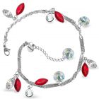 Гривна AMIKOS със SWAROVSKI® MARQUISE,  Light Siam АВ - Червен, Код PR B638