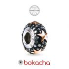 Талисман ЗВЕЗДНИ МОМЕНТИ, Swarovski® PAVE BEADS, HEM - Черен, Неръждаема Стомана, Код PR V114