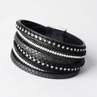 Гривна КОСТА РИКА с Австрийски кристали, черен цвят, Unique Boutique, UB B166