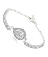 Гривна ТРЕВИЗО с Кристален Цирконий и Бяло златно покритие, Zerga Brand LUX, Бял, Код ZG B461