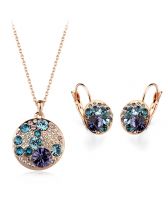 Комплект МАГНИТО ГОЛД, Swarovski Elements, бижута колекция Zerga, колие и обеци, ZG S002B