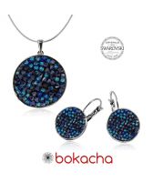 Бижута SWAROVSKI® CRYSTAL ROCK Bermuda Blue BBL - Син, Колие и Обеци, Код PR S440A