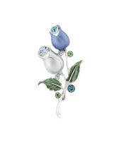 Брошка РОЗА, GLORY Swarovski Elements, Код ZD M054 FNL