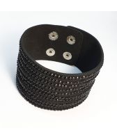 Гривна КАНАРИЯ с Австрийски кристали, черен цвят, Unique Boutique, UBFNE B170