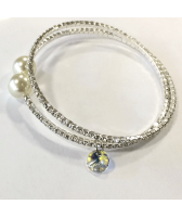 Гривна SWAROVSKI® RIVOLI CIRCLE Crystal AB 8мм, Бял, Код PR B016A