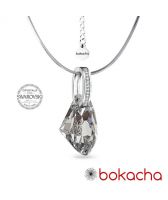Колие с кристали Swarovski® GALACTIC 19мм CAL V SI - Бял цвят, Код PRFNS N640