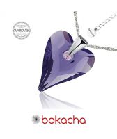 Колие с кристали Swarovski® WILD HEART Tanzanite**, Лилав цвят, 17 мм,  Код PR N412