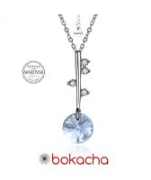 Колие POINT SWAROVSKI® RIVOLI 8мм Blue Shade**, Син, Код PR N303