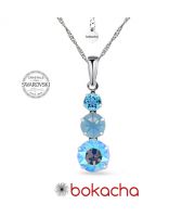 Колие MAGIC с кристали SWAROVSKI® CHATON, Air Blue Opal, Син цвят, Код PR N634