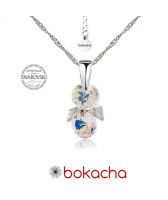 Колие с кристали Swarovski® RIVOLI STRING Crystal Aurore Boreale** AB, Бял, Код PR N407