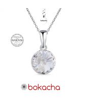 Колие с кристали Swarovski® RIVOLI 12мм Crystal AB, Бял, Код ZG PR N021