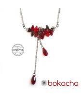 Колие с кристали SWAROVSKI® ROYAL CHIC, Червен цвят, Код PR N622