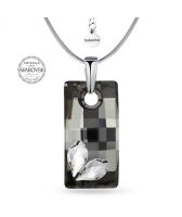 Колие STAR с кристали SWAROVSKI® URBAN 20мм Silver Night** AB - Черен, Код PR N580