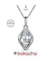 Колие с кристали SWAROVSKI® LEMON 14мм, Crystal, Бял, Код PRFNO N568