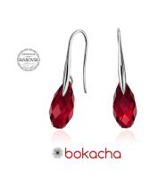 Обеци с кристали Swarovski® ROYAL CHIC- Червен цвят, Код PR E622