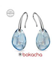 Обеци с кристали Swarovski® RADIOLARIAN 18мм Blue Shade**, Син цвят, Код PR E495
