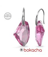 Обеци с кристали Swarovski® GALACTIC 19мм Light Rose- Розов, Код PR E540
