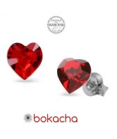 Обеци с кристали Swarovski® МОЯ ЛЮБОВ Siam AB, Червен цвят, Код PR E529