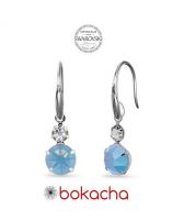 Висящи обеци Magic с кристали SWAROVSKI® CHATON, Air Blue Opal,Син цвят, Код PR E572