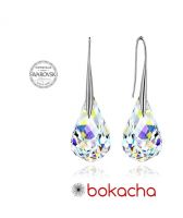 Обеци CRYSTAL SWAROVSKI® HELIX 18мм Crystal AB, Бял, Код PR E357