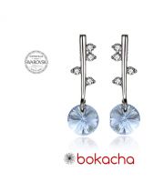 Обеци POINT SWAROVSKI® RIVOLI Blue Shade**, Син, Код PR E303