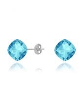 Обеци с кристали Swarovski® TELESCOPIC S 10мм Aquamarine AB - Светло син, Код PR E070