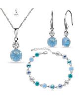 Бижута САВИНА със Swarovski Crystals, Колие, Обеци и Гривна Zerga Brand, Код ZG S531-3