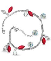 Гривна AMIKOS със SWAROVSKI® MARQUISE,  Light Siam АВ - Червен, Код PR B638