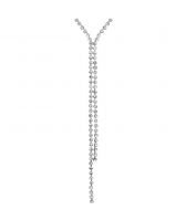 Луксозно Дълго Колие STRING OF WHITE, GLORY Swarovski Elements, Код ZD N006