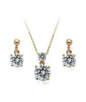 Колие и Обеци ЕРЕВАН, Swarovski Elements и 18К Розово Злато, Zerga Brand, Код: ZG S201