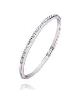 Гривна РАГУЗА - Swarovski Elements и 18К Бяло Злато, Колекция Zerga Brand ZG B007