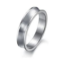 Пръстен ПРЕГРЪДКА, мъжка халка от стомана, код 316L R102-M